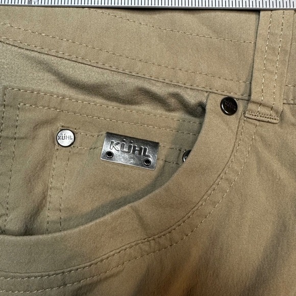 Kuhl Radikl Pants Mens 30x32 Khaki Outdoor Hiking Cargo Zip Fly Stretch - Picture 4 of 8